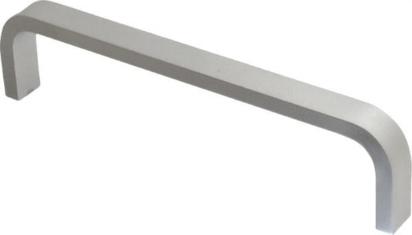 Electro Hardware - 1-1/2" High Rectangular Handle - Clear Finish, Aluminum, 6" Center to Center - Exact Tooling