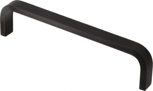 Electro Hardware - 1-1/2" High Rectangular Handle - Black Coated, Aluminum, 6" Center to Center - Exact Tooling