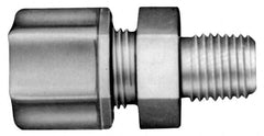 Made in USA - 5/16" Tube OD, Kynar Plastic Compression Tube Male Connector - 1/8 NPT Pipe, 275°F Max, Plastic Grip - Exact Tooling