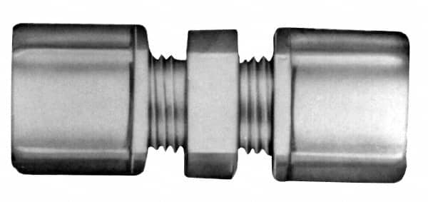 Made in USA - 1/2" Tube OD, Acetal/Celcon Plastic Compression Tube Union - 220°F Max, Plastic Grip - Exact Tooling