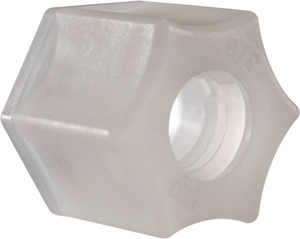 Made in USA - 3/8" Tube OD, Kynar Plastic Compression Tube Compression Nut - 275°F Max, Plastic Grip - Exact Tooling
