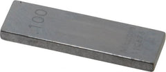 Mitutoyo - 0.1" Rectangular Steel Gage Block - Accuracy Grade AS-1, Includes Certificate of Inspection - Exact Tooling