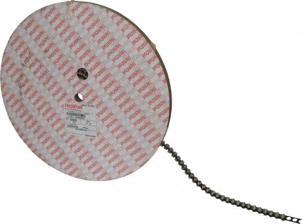 Heli-Coil - 1/4-28 UNF, 1/2" OAL, Free Running Helical Insert - 11-3/8 Free Coils, Tanged, 304 Stainless Steel, 2D Insert Length - Exact Tooling