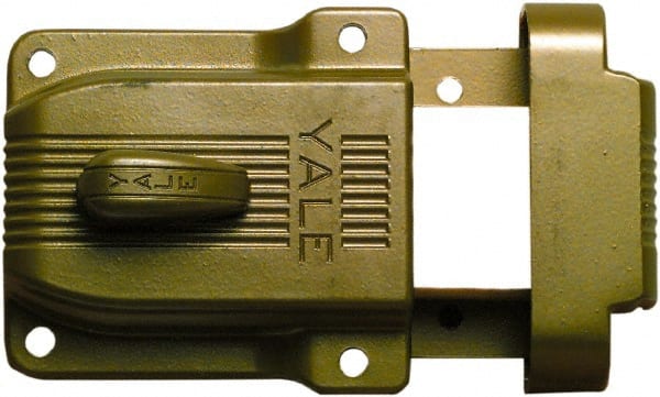 Yale - 1-1/8 to 2-1/4" Door Thickness, Brass Lacquer Finish, 112-1/4 Rimlock Deadbolt - Rim Cylinder - Exact Tooling