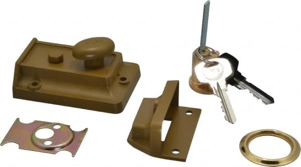 Yale - 1-1/8 to 2-1/4" Door Thickness, US3/Bright Brass Finish, Latch Deadbolt - Rim Cylinder - Exact Tooling