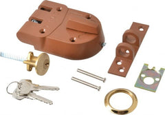 Yale - 1-1/8 to 2-1/4" Door Thickness, Brass Lacquer Finish, Jimmy Proof Rim Deadbolt - Rim Cylinder - Exact Tooling
