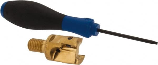 Seco - 1" Cutting Diam, Modular Connection Indexable Copy End Mill - 2 Inserts, XPKX12 Insert, R217.97 Toolholder, Steel, Through Coolant - Exact Tooling