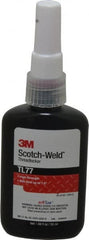 3M - 50 mL Bottle, Red, High Strength Liquid Threadlocker - Series TL77, 24 hr Full Cure Time, Hand Tool, Heat Removal - Exact Tooling