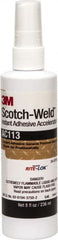 3M - 8 oz Bottle Amber Instant Adhesive - Series AC113, Bonds to Metal, Plastic & Rubber - Exact Tooling