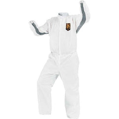 KleenGuard - Size 4XL SMS General Purpose Coveralls - White, Zipper Closure, Elastic Cuffs, with Boots, Serged Seams - Exact Tooling
