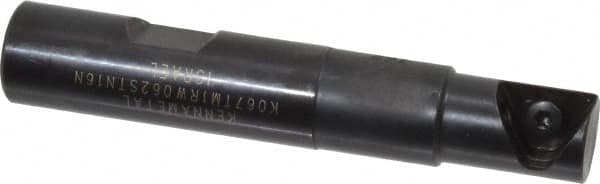 Kennametal - 0.67" Cut Diam, 0.87" Max Depth of Cut, 5/8" Shank Diam, Internal/External Indexable Thread Mill - Insert Style STN 16, 0.63" Insert Size, 1 Insert, Toolholder Style K067, 3.56" OAL - Exact Tooling