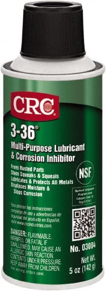 CRC - 6 oz Aerosol Can Lubricant - Clear Blue-Green, -50°F to 250°F, Food Grade - Exact Tooling