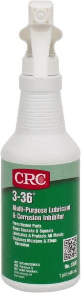 CRC - 16 oz Trigger Spray Bottle Nondrying Film Penetrant/Lubricant - Blue/Green & Clear, -50°F to 250°F, Food Grade - Exact Tooling