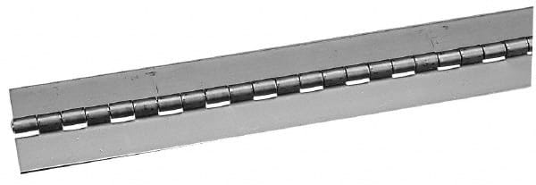 Made in USA - 72" Long x 1.06" Wide, 1/2" Knuckle, Stainless Steel Continuous Hinge - 1/8" Pin Diam, 0.05" Thick - Exact Tooling