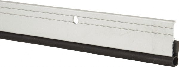 Pemko - 84" Long x 1-1/4" Wide, Head & Jamb Weatherstripping - Clear Anodized Aluminum Finish - Exact Tooling