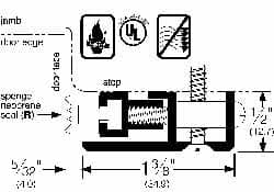 Pemko - 72" Long x 1-3/4" Wide, Adjustable Head & Jamb Weatherstripping - Clear Anodized Aluminum Finish - Exact Tooling
