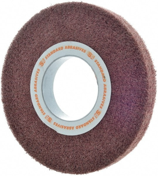 Standard Abrasives - 8" Diam Aluminum Oxide Unmounted Flap Wheel - 3" Hole, 1" Wide, Density 7, Nonwoven, Medium Grade, 3,200 Max RPM - Exact Tooling