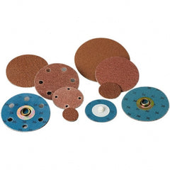Standard Abrasives - 1" Disc Diam, 100 Grit, Aluminum Oxide Quick Change Disc - Type S Attaching System, Coated, Light Brown, Fine Grade, 40,000 RPM - Exact Tooling