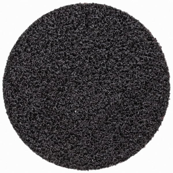 Standard Abrasives - 1-1/2" Disc Diam, 60 Grit, Silicon Carbide Quick Change Disc - Type S Attaching System, Coated, Black, Medium Grade - Exact Tooling