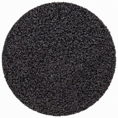 Standard Abrasives - 1-1/2" Disc Diam, 60 Grit, Silicon Carbide Quick Change Disc - Type S Attaching System, Coated, Black, Medium Grade - Exact Tooling