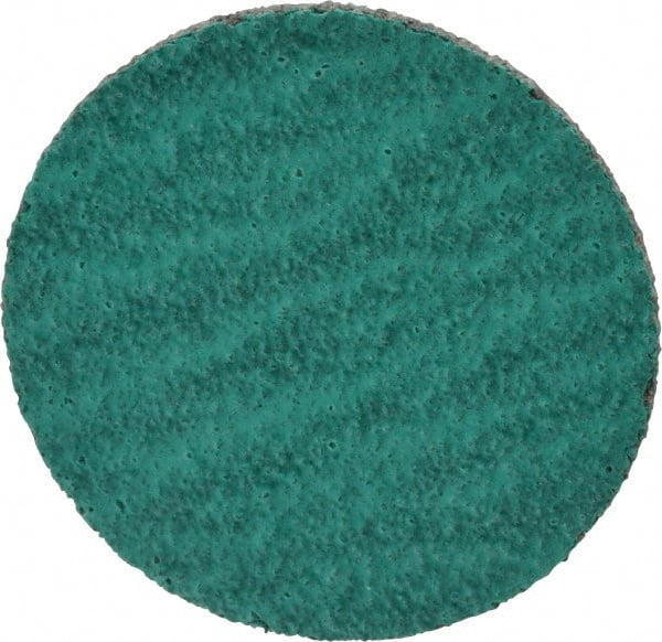 Standard Abrasives - 1-1/2" Disc Diam, 80 Grit, Zirconia Alumina Quick Change Disc - Type S Attaching System, Coated, Green, Medium Grade, 30,000 RPM - Exact Tooling