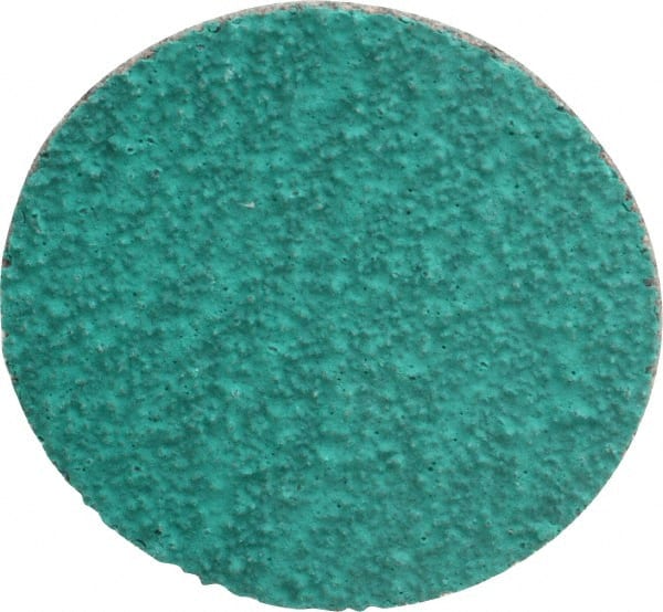 Standard Abrasives - 2" Disc Diam, 50 Grit, Zirconia Alumina Quick Change Disc - Type S Attaching System, Coated, Green, Coarse Grade, 20,000 RPM - Exact Tooling