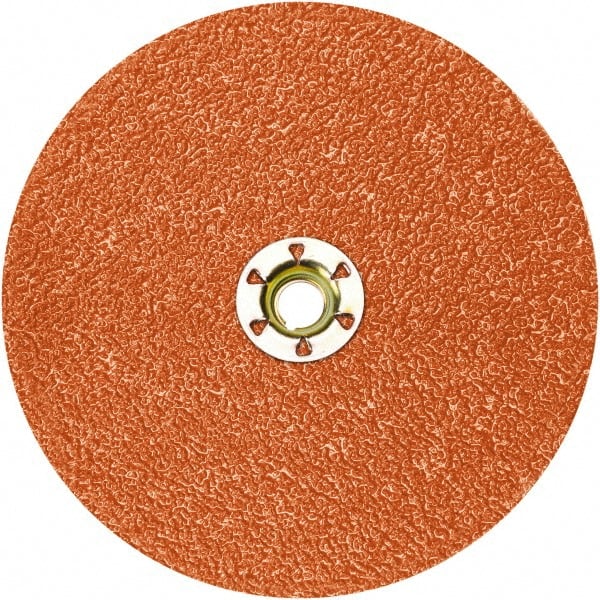3M - 5" Diam 7/8" Hole 120+ Grit Fiber Disc - Ceramic, 12,000 Max RPM, Series 787C - Exact Tooling