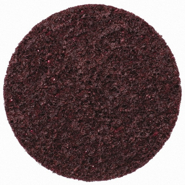 Standard Abrasives - 3" Disc Diam, Aluminum Oxide Quick Change Disc - Type P Attaching System, Nonwoven, Dark Maroon, Medium Grade, 18,000 RPM, FE Series - Exact Tooling