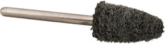 Standard Abrasives - 3/8" Head Diam x 3/4" Thickness, B52, Pointed End, Aluminum Oxide Mounted Point - Black, Fine Grade, 45,300 RPM - Exact Tooling