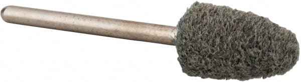 Standard Abrasives - 3/8" Head Diam x 3/4" Thickness, B52, Pointed End, Aluminum Oxide Mounted Point - Blue, Medium Grade, 45,300 RPM - Exact Tooling