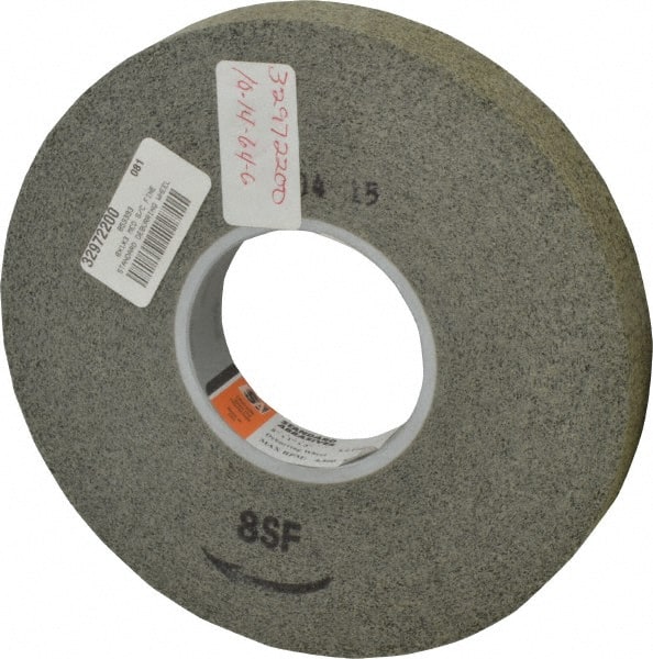 Standard Abrasives - 8" Diam, 3" Center Hole, Fine Grade, Silicon Carbide Deburring Wheel - Exact Tooling