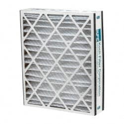 Made in USA - 20" Noml Height x 25" Noml Width x 5" Noml Depth, 35 to 45% Capture Efficiency, Wire-Backed Pleated Air Filter - MERV 8, Cotton/Polyester, Integrated Beverage Board Frame, 300 Max FPM, 1,040 CFM, For Airbear 255649-102 & 229990-102 - Exact Tooling