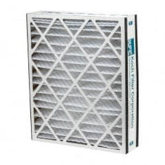 Made in USA - 20" Noml Height x 25" Noml Width x 5" Noml Depth, 35 to 45% Capture Efficiency, Wire-Backed Pleated Air Filter - MERV 8, Cotton/Polyester, Integrated Beverage Board Frame, 300 Max FPM, 1,040 CFM, For Airbear 255649-102 & 229990-102 - Exact Tooling