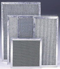 Made in USA - 10" Noml Height x 20" Noml Width x 1" Noml Depth, Permanent Air Filter - Steel, Integrated Steel Frame, 300 Max FPM, 400 CFM, For Large Particle Removal Applications - Exact Tooling