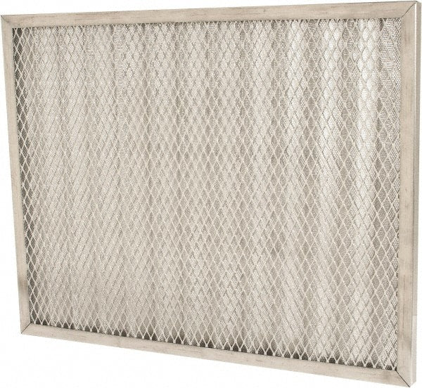 Made in USA - 16" Noml Height x 20" Noml Width x 1" Noml Depth, 71% Capture Efficiency, Permanent Air Filter - MERV 7, Aluminum Cloth & Mesh, Integrated Aluminum Frame, 300 Max FPM, 640 CFM, For Any Unit - Exact Tooling