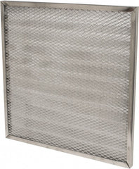 Made in USA - 20" Noml Height x 20" Noml Width x 1" Noml Depth, 71% Capture Efficiency, Permanent Air Filter - MERV 7, Aluminum Cloth & Mesh, Integrated Aluminum Frame, 300 Max FPM, 800 CFM, For Any Unit - Exact Tooling