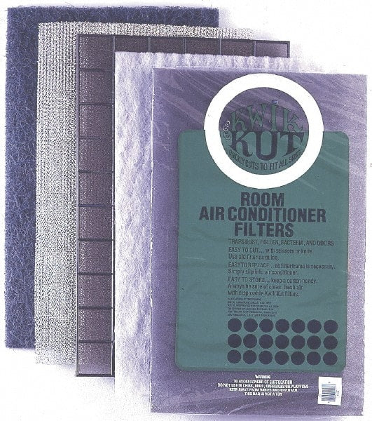 PrecisionAire - 15" High x 24" Wide x 3/8" Deep, Aluminum Air Filter Media Pad - MERV 4, 20 to 30% Capture Efficiency, 60 to 80 Arrestance Efficiency, 300 Max FPM, 180°F Max, Use with Window Air Conditioners - Exact Tooling