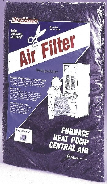 PrecisionAire - 20" High x 25" Wide x 1" Deep, Neoprene Coated Natural Hair Air Filter Media Pad - MERV 4 - Exact Tooling