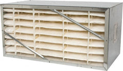 Value Collection - 12" Noml Height x 24" Noml Width x 12" Noml Depth, 65% Capture Efficiency, Rigid Box Air Filter - MERV 11, Synthetic Polypropylene, Integrated Corrosion-Resistant Steel Frame, 1,000 CFM - Exact Tooling