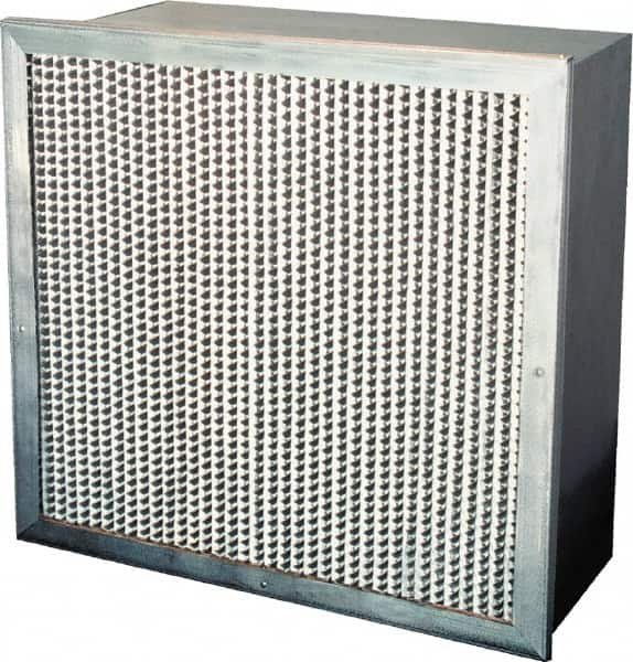 PrecisionAire - 12" Noml Height x 24" Noml Width x 12" Noml Depth, 65% Capture Efficiency, Rigid Box Air Filter - MERV 11, Synthetic Polypropylene, Integrated Corrosion-Resistant Steel Frame, 1,000 CFM, For Precisionaire Type 9 Holding Frame - Exact Tooling