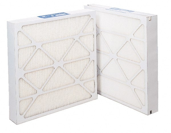 Made in USA - 12" Noml Height x 24" Noml Width x 4" Noml Depth, 60 to 65% Capture Efficiency, Wireless Pleated Air Filter - MERV 11, Microfiberglass Paper, Integrated Beverage Board Frame, 500 Max FPM, 1,000 CFM, For Any Unit - Exact Tooling