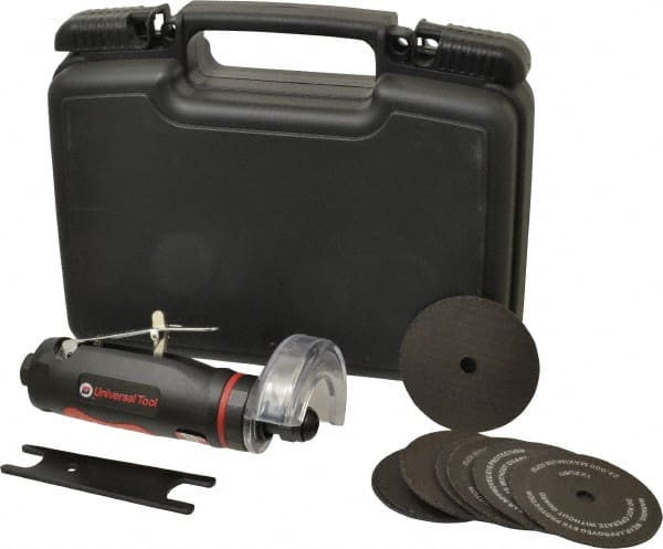 Universal Tool - 2-7/8" Wheel Diam, 22,000 RPM, Pneumatic Cutoff & Cutoff-Grinder Tool - Straight Handle - Exact Tooling