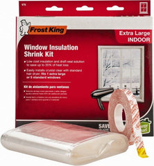 Frost King - 210" Long x 62" Wide, Indoor Shrink Film and Tape Weather Kit Weatherstripping - Clear Plastic - Exact Tooling