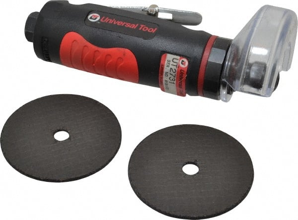 Universal Tool - 2-7/8" Wheel Diam, 22,000 RPM, Pneumatic Cutoff & Cutoff-Grinder Tool - Straight Handle - Exact Tooling
