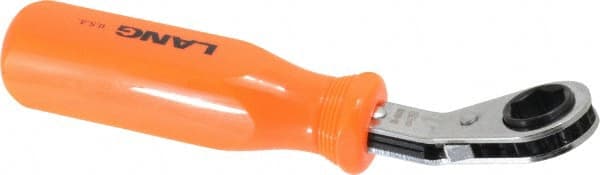 Lang - 9/16" 6 Point Reversible Ratcheting Offset Box Wrench - 7" OAL, Steel - Exact Tooling