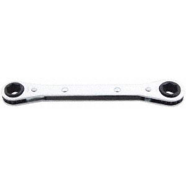 Lang - 3/4 x 13/16", 12 Point, Chrome Finish, Double End, Ratcheting Box Wrench - Exact Tooling
