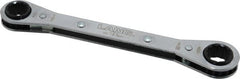 Lang - 1/2" x 9/16" 12 Point Ratcheting Box Wrench - Double End, 6-7/8" OAL, Steel - Exact Tooling