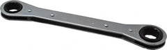 Lang - 5/8" x 11/16" 12 Point Ratcheting Box Wrench - Double End, 8-1/8" OAL, Steel - Exact Tooling