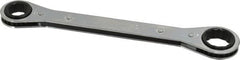 Lang - 11/16" x 7/8" 12 Point Ratcheting Box Wrench - Double End, 9-1/4" OAL, Steel - Exact Tooling