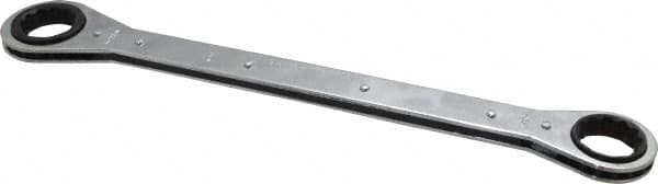 Lang - 1-1/8" x 1-3/16" 12 Point Ratcheting Box Wrench - Double End, 15" OAL, Steel - Exact Tooling